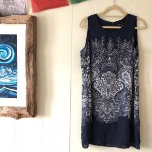 Rose & Olive navy shift dress